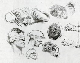 Teste, mani, e figura (anche conosciuto come Studi per Gassed) Teste, mani, e figura (anche conosciuto come Studi per Gassed)