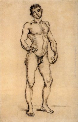 Standing Nudo maschile visto di fronte Standing Nudo maschile visto di fronte
