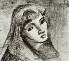 Testa di una donna con i suoi capelli sciolti Testa di una donna con i suoi capelli sciolti