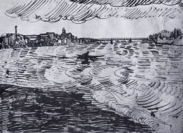 Rodano, con barche e un ponte Rodano, con barche e un ponte
