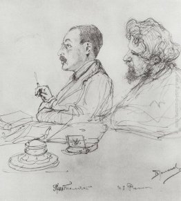 Tolstoi e Repin in una riunione dell 'Accademia delle Arti Tolstoi e Repin in una riunione dell 'Accademia delle Arti
