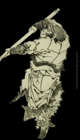 Una rappresentazione di Sun Wukong brandendo il suo staff Una rappresentazione di Sun Wukong brandendo il suo staff