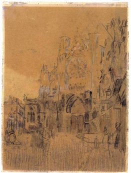 Dieppe, Studio n ° 2, Facciata di Saint-Jacques Torre Dieppe, Studio n ° 2, Facciata di Saint-Jacques Torre
