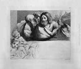 Andrea e gli altri due Apostoli, mezza lunghezza, tre amorini an Andrea e gli altri due Apostoli, mezza lunghezza, tre amorini an