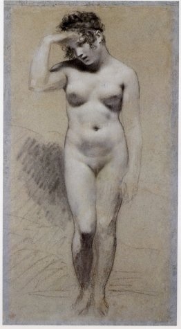 Disegno di Nudo femminile con carboncino e gessetto Disegno di Nudo femminile con carboncino e gessetto
