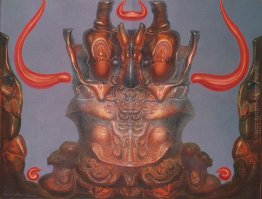 CHERUB IT VISO CON L'ARANCIO-COLORATO CORNA DI FIAMME CHERUB IT VISO CON L'ARANCIO-COLORATO CORNA DI FIAMME