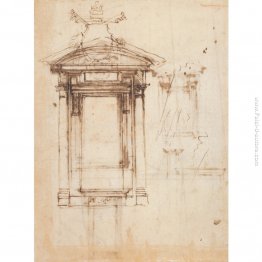 Design per porte Biblioteca Laurenziana e una finestra esterna Design per porte Biblioteca Laurenziana e una finestra esterna