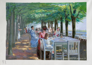 The Terrace al Ristorante Jacob a Nienstedten sull'Elba