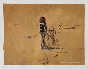 Donna con testa di fiore