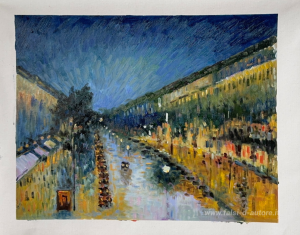 Il Boulevard Montmartre di notte