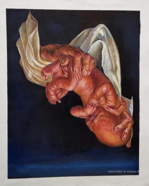 Bambino appena nato sulle mani