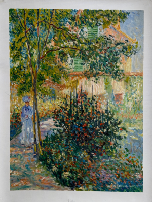 Camille Monet nel giardino della Casa di Argenteuil