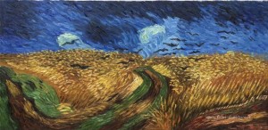 Campo di grano con corvi