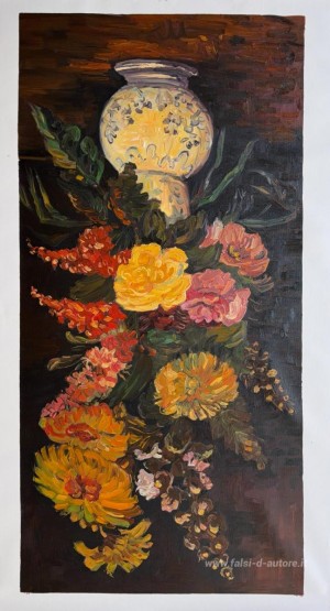 Vaso con Aster, Salvia e altri fiori