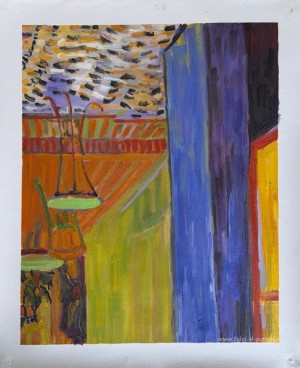 Terrazza del caffè in Place du Forum