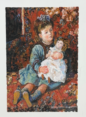 Ritratto di Germaine Hoschede con una bambola
