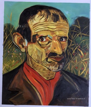 Autoritratto con sciarpa rossa