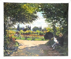 Adolphe Monet Lettura in giardino