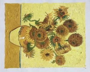 Still Life - Vaso con dodici girasoli