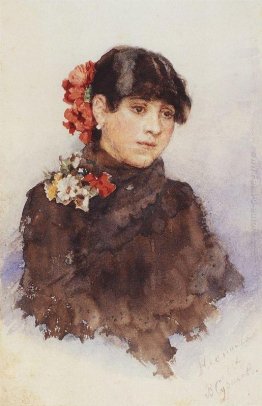 Ragazza napoletana con fiori nei capelli Ragazza napoletana con fiori nei capelli