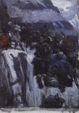 Le truppe russe sotto Suvorov attraversamento delle Alpi (studio Le truppe russe sotto Suvorov attraversamento delle Alpi (studio