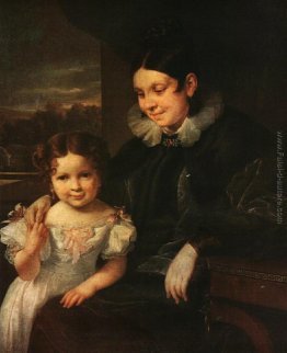 Ritratto di V. I. Yershova con la figlia Ritratto di V. I. Yershova con la figlia